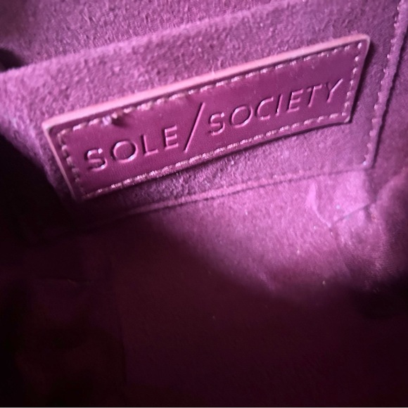 Sole Society Bag Crossbody bag Going Out Party Date Night New Years Eve Plum Vel - Picture 3 of 5